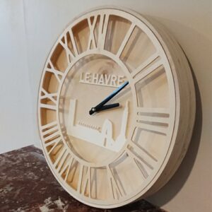 Cadeau Le Havre horloge en bois