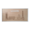 Tableau en bois Le Havre Skyline