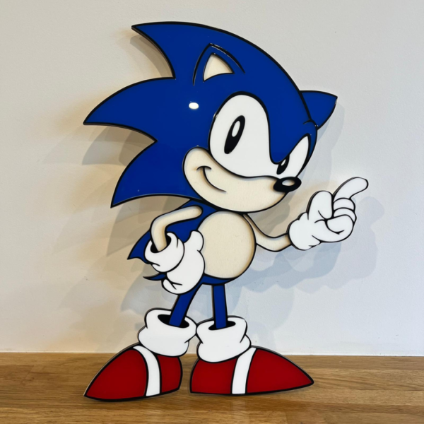 Tableau plexiglass Sonic pour chambre enfant